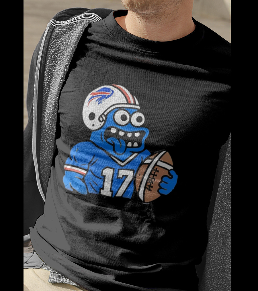 Monster Toast Josh Allen Buffalo Bills Football Player Cartoon T-Shirt