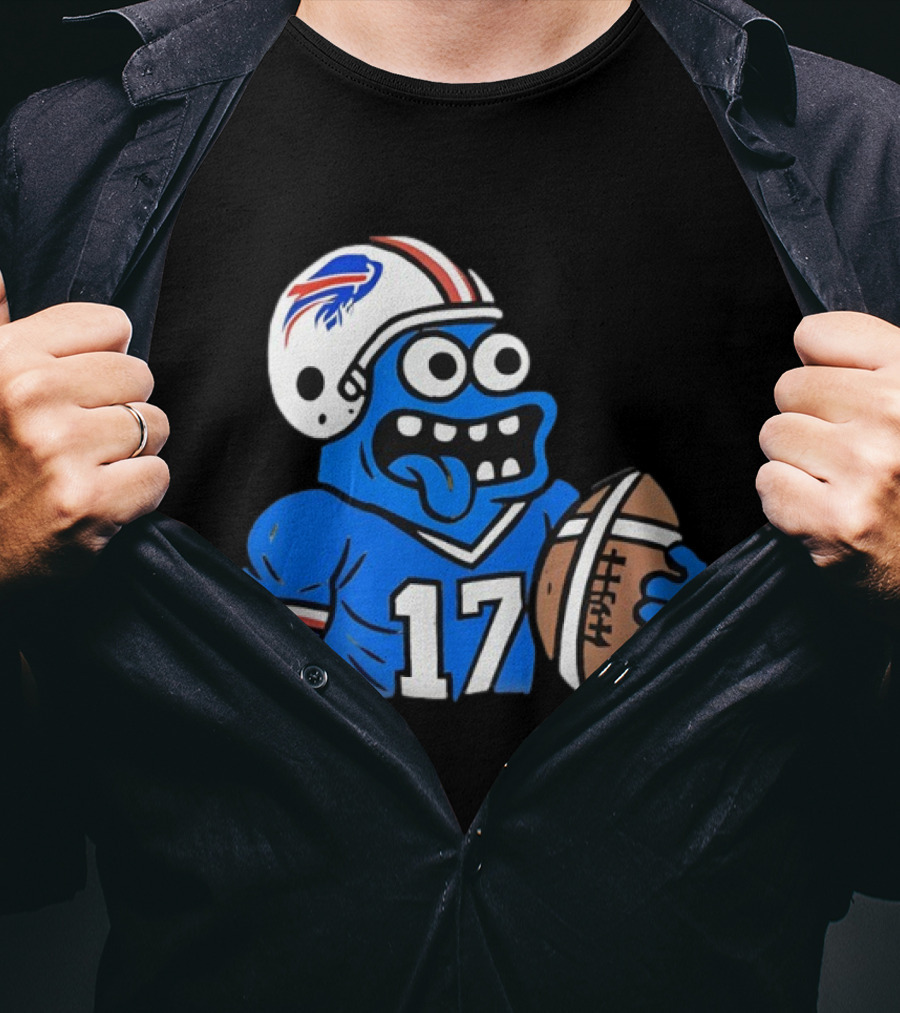Monster Toast Josh Allen Buffalo Bills Football Player Cartoon T-Shirt