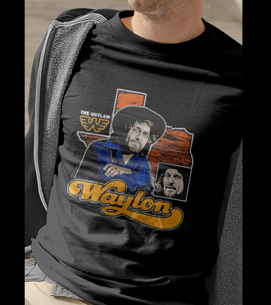 Seager Waylon Jennings The Outlaw Texas Heritage T-Shirt