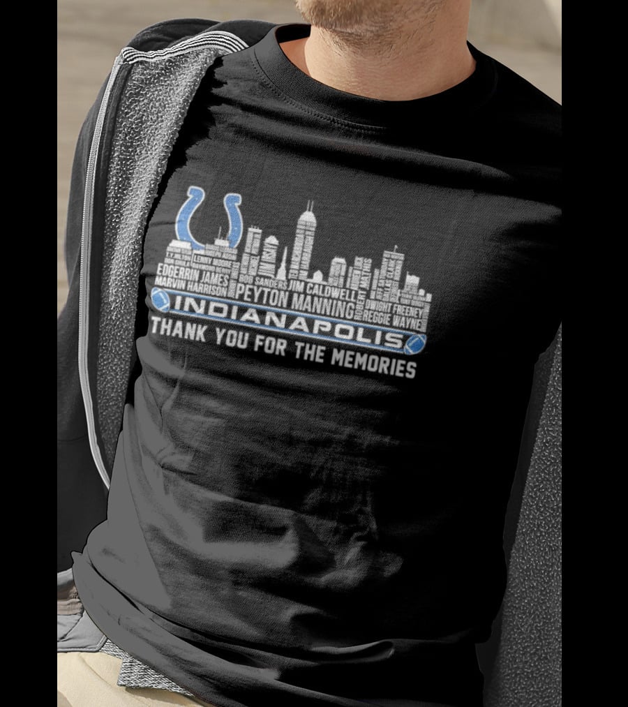Indianapolis Colts City Skyline Thank You For The Memories T-Shirt