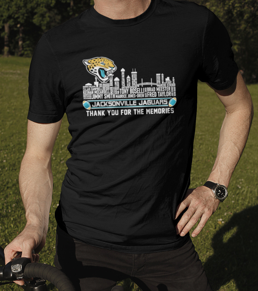 Jacksonville Jaguars City Skyline Thank You For The Memories T-Shirt