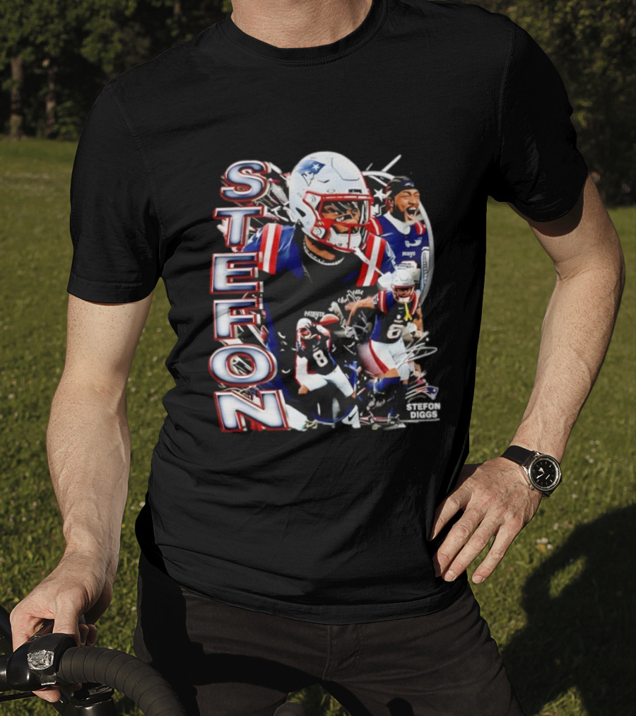 Stefon Diggs New England Style Patriots Fan Collection T-Shirt