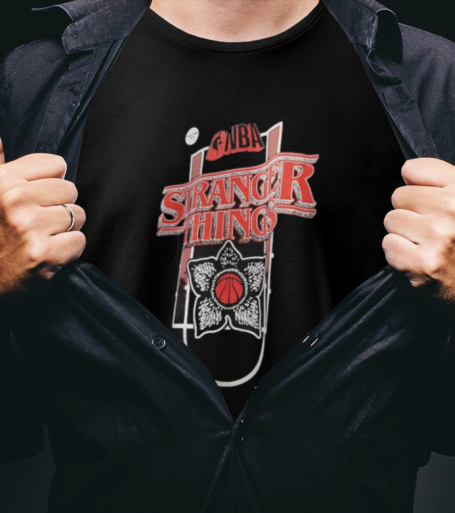 Stranger Things NBA Crossover Demogorgon Basketball T-Shirt