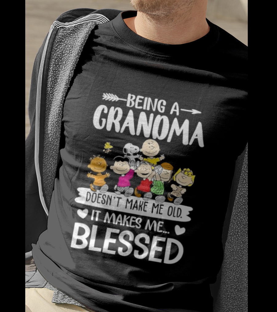 Peanuts Being A Grandma Makes Me Blessed Characters T-Shirt