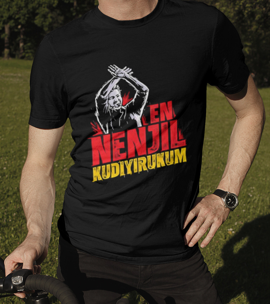 Thalapathy En Nenjil Kudi Irukkum Silhouette Gesture T-Shirt