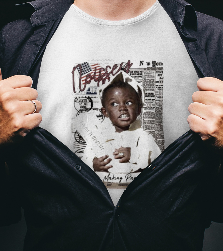 Noissey Making Paper Newsboy Kid Vintage American Newspaper 1935 T-Shirt