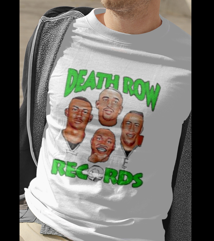 Philadelphia Eagles Philly X Death Row Records AJ Brown Jalen Hurts Devonta Smith Saquon Barkley Faces T-Shirt