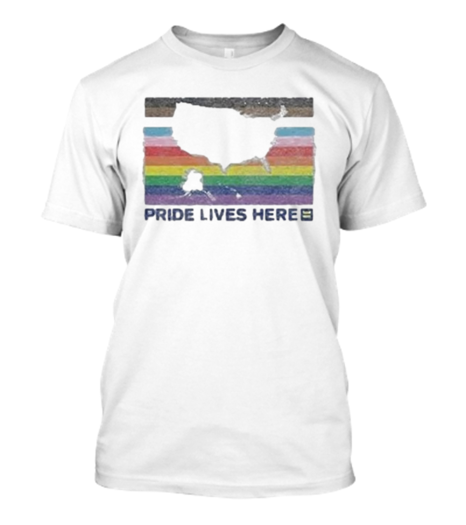 Pride Lives Here Rainbow Equality Human Rights Campaign T-Shirt