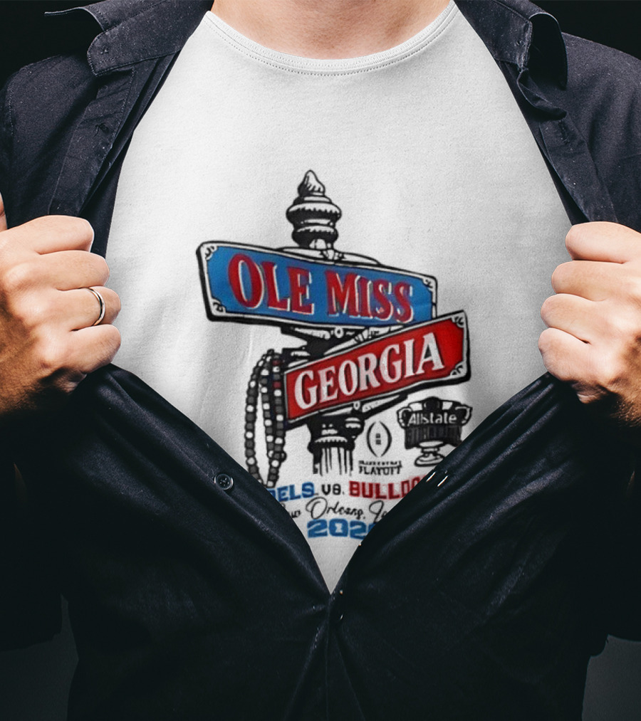 Ole Miss Georgia Rebels Vs Bulldogs Game Day 2023 T-Shirt