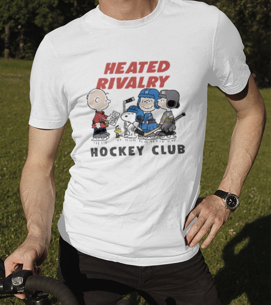 Snoopy Charlie Brown The Peanuts Heated Rivalry Hockey Club T-Shirt