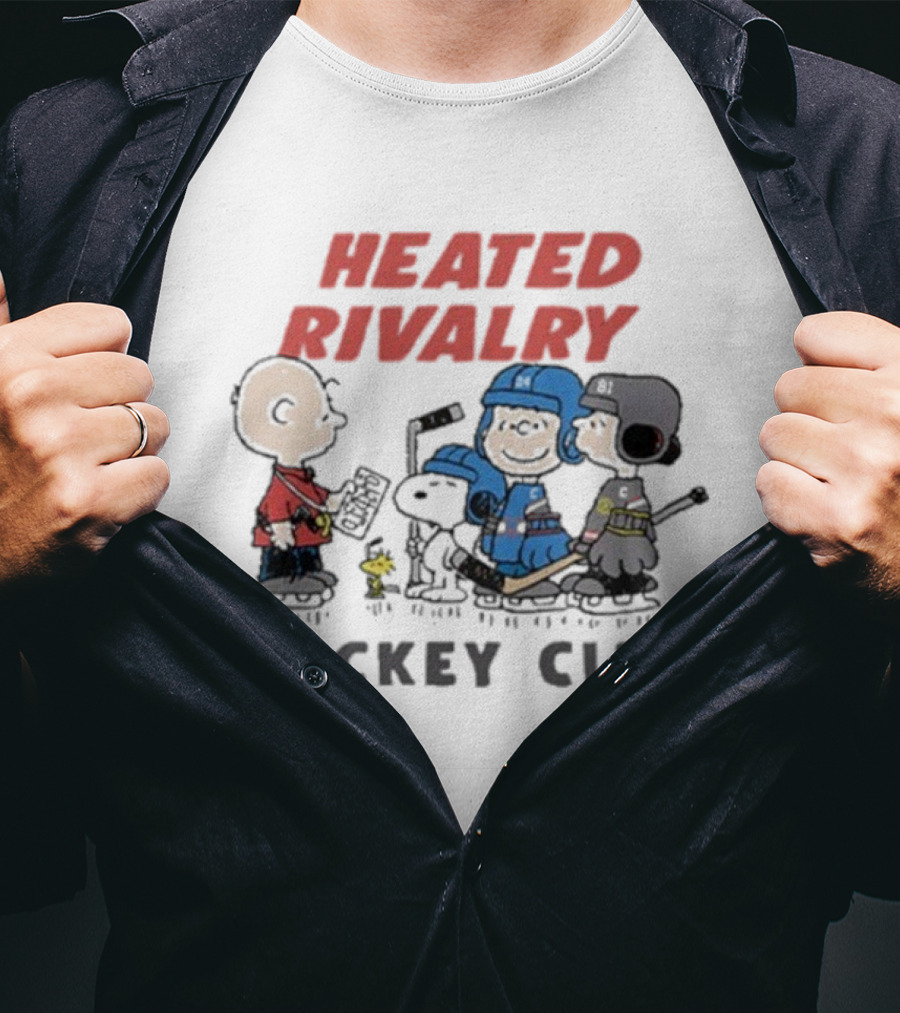 Snoopy Charlie Brown The Peanuts Heated Rivalry Hockey Club T-Shirt