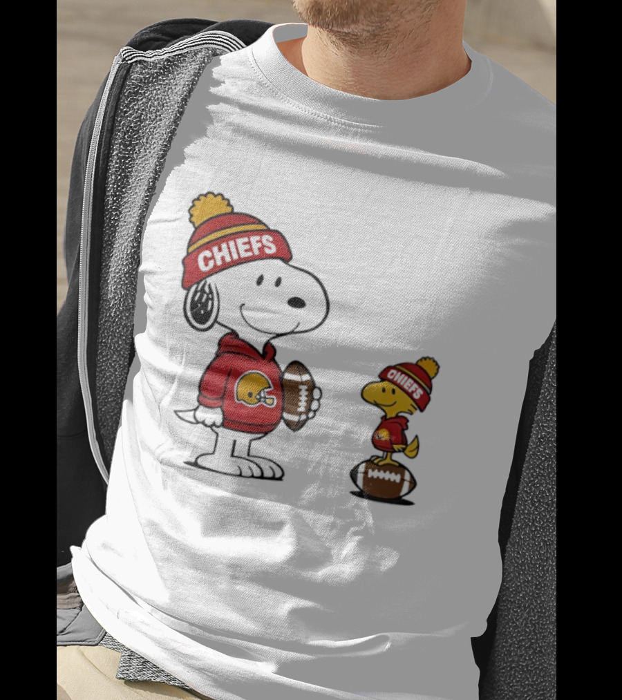 Kansas City Chiefs Snoopy Woodstock NFL Football Fan Gear T-Shirt