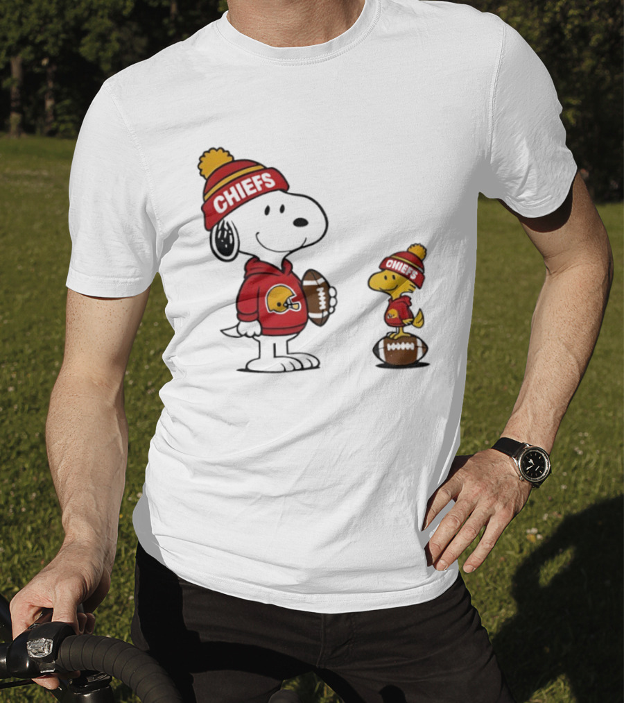Kansas City Chiefs Snoopy Woodstock NFL Football Fan Gear T-Shirt