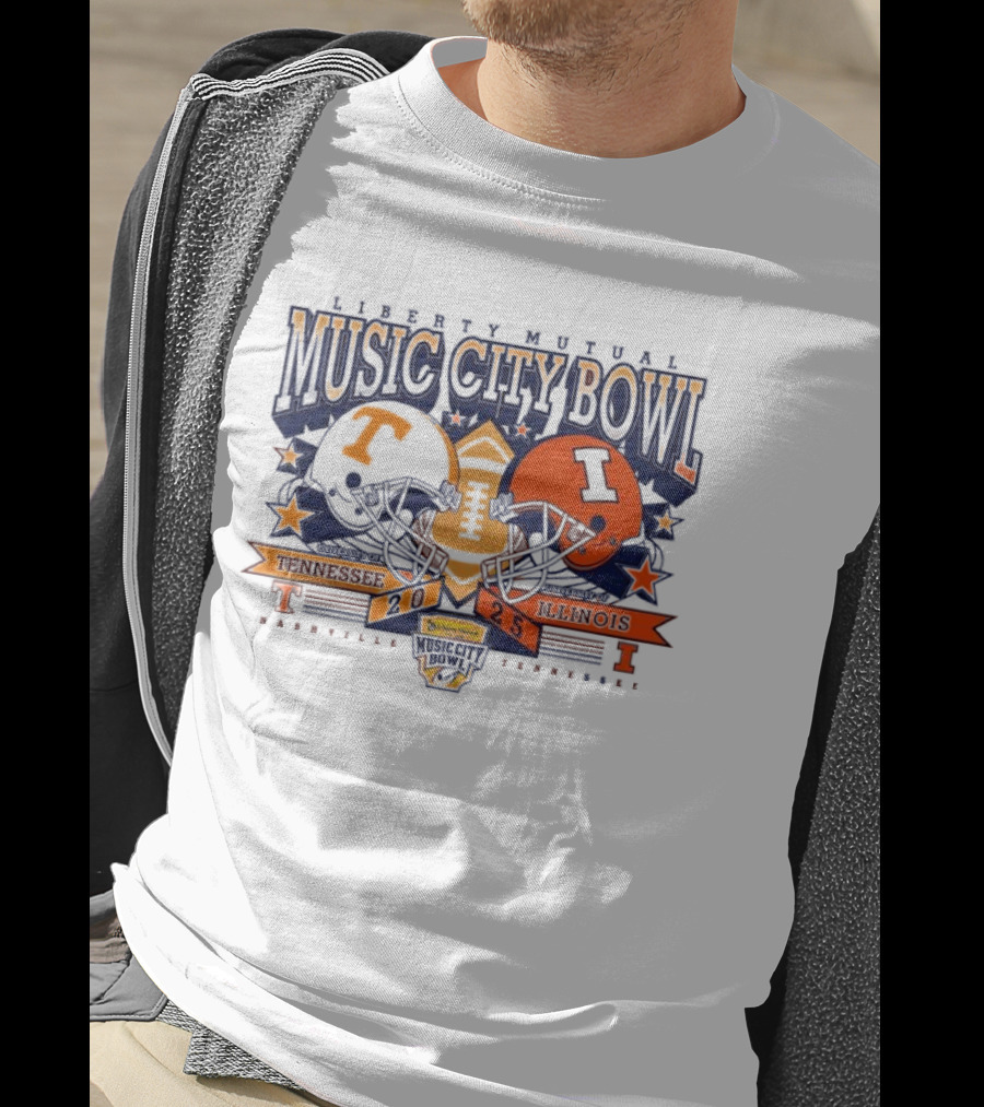 Liberty Mutual Music City Bowl Tennessee Vs Illinois December 2025 Nashville T-Shirt