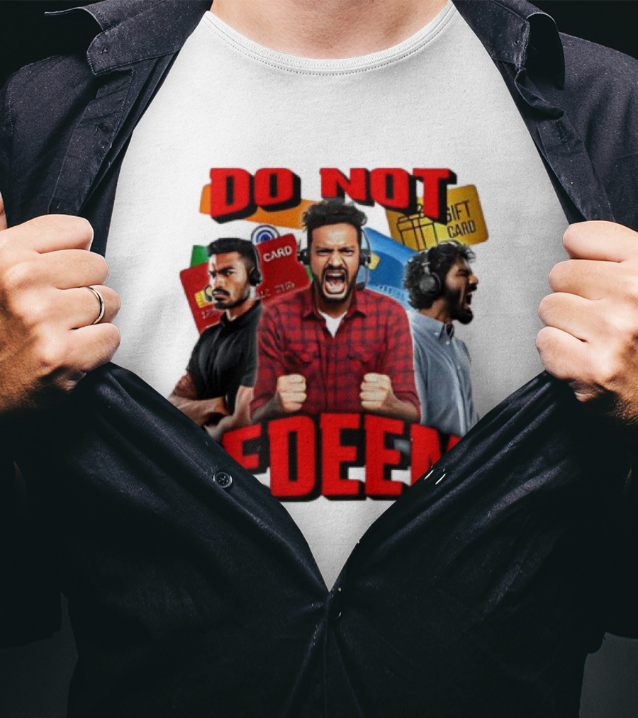 Do Not Redeem Angry Gamer Headphones Credit Gift Cards T-Shirt