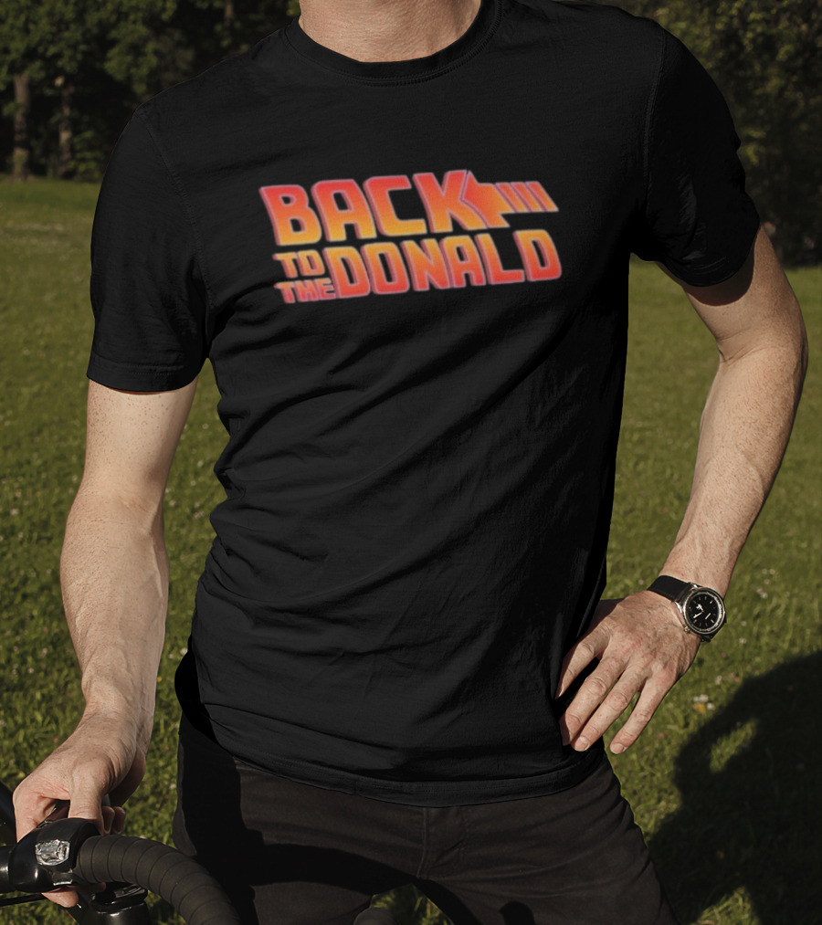 Back To The Donald Vintage Style Retro Pop Culture Reference T-Shirt