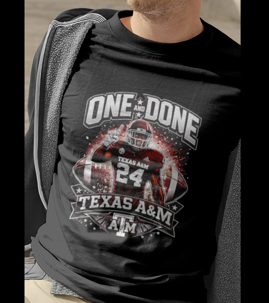 One And Done Demani Richardson Texas A&M Jersey Number 24 T-Shirt