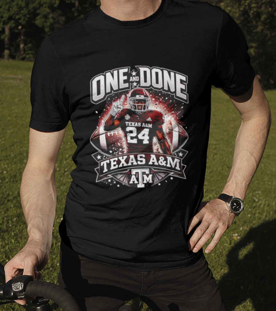 One And Done Demani Richardson Texas A&M Jersey Number 24 T-Shirt