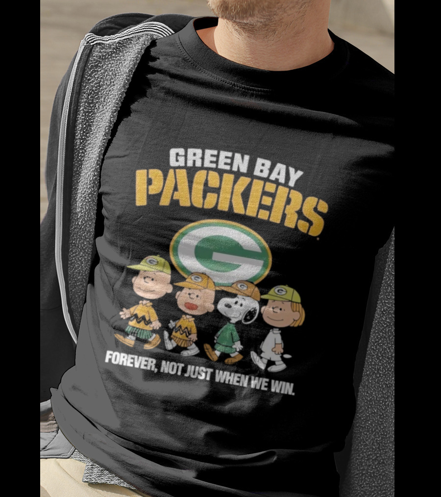 Green Bay Packers Peanuts Abbey Road Forever Not Just When We Win T-Shirt