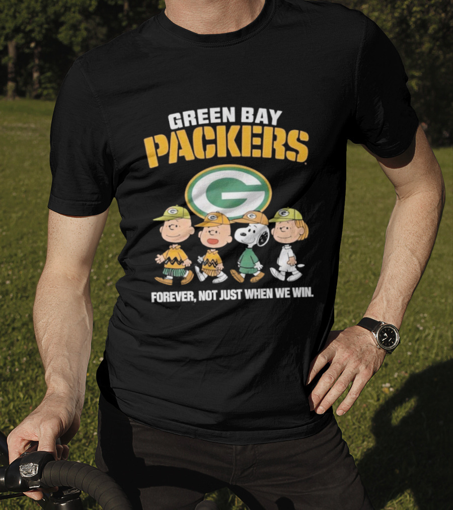 Green Bay Packers Peanuts Abbey Road Forever Not Just When We Win T-Shirt