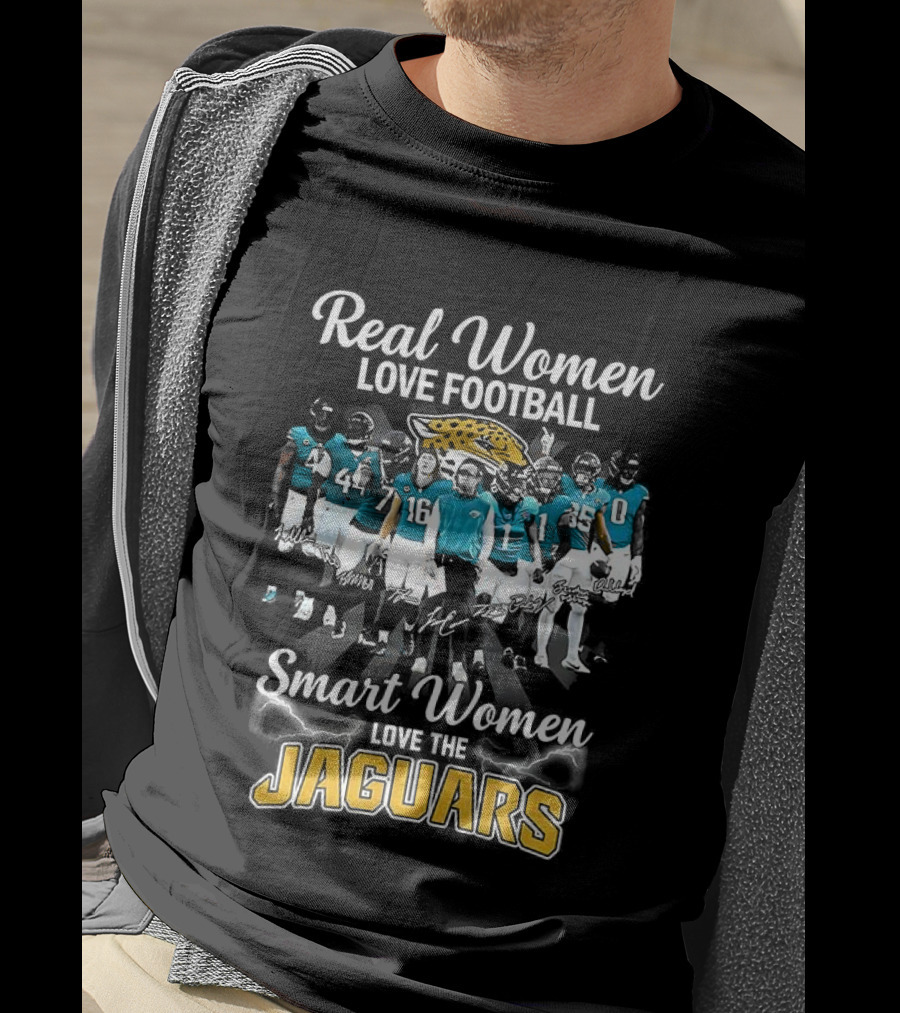 Real Women Love Football Smart Women Love The Jaguars T-Shirt