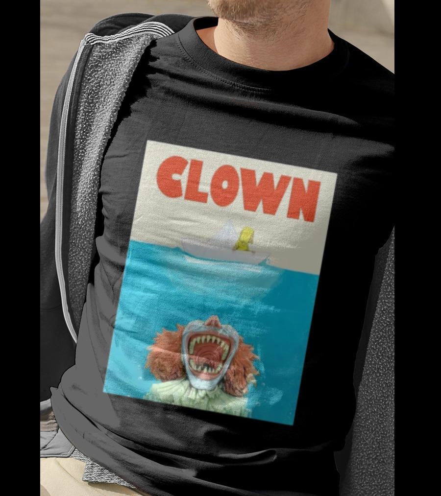 Halloween Jaws Inspired Clown Parody Horror Movie T-Shirt