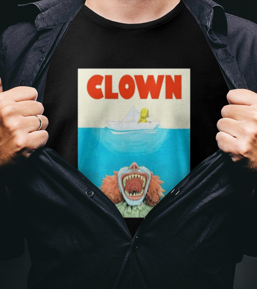 Halloween Jaws Inspired Clown Parody Horror Movie T-Shirt