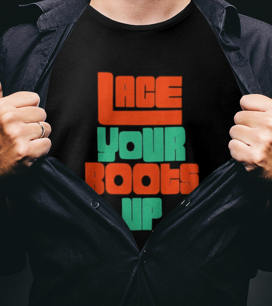 Lace Your Boots Up Bold Red Green T-Shirt