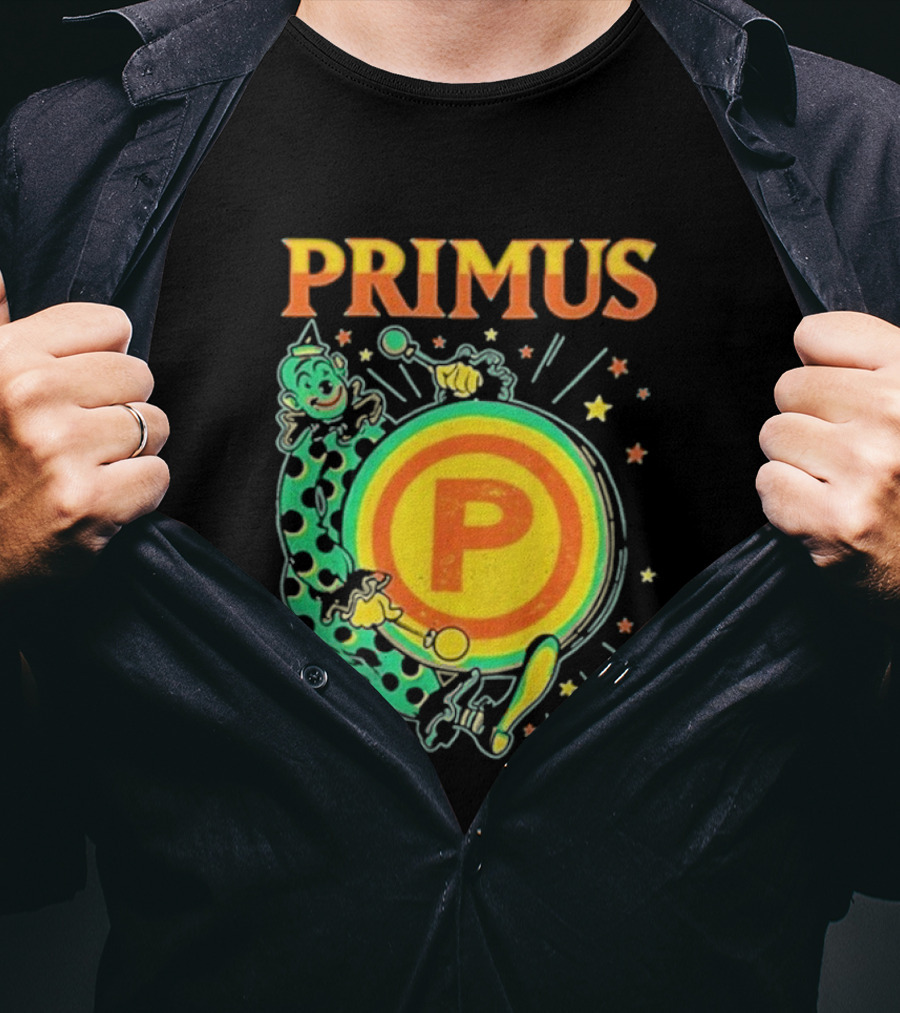 Primus Send In The Clowns New Year's Eve Oakland 2025 Event Featuring Drummer T-Shirt