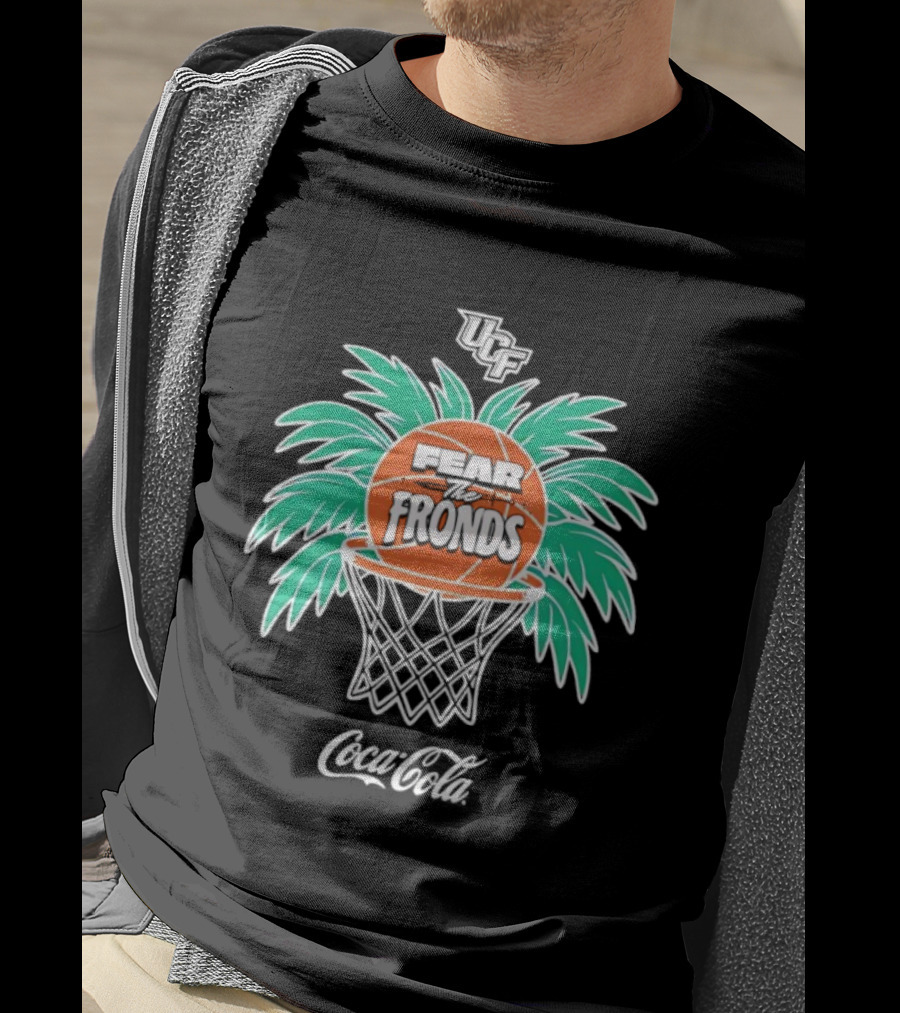 UCF Coca Cola Fear The Fronds Basketball Palm Tree T-Shirt