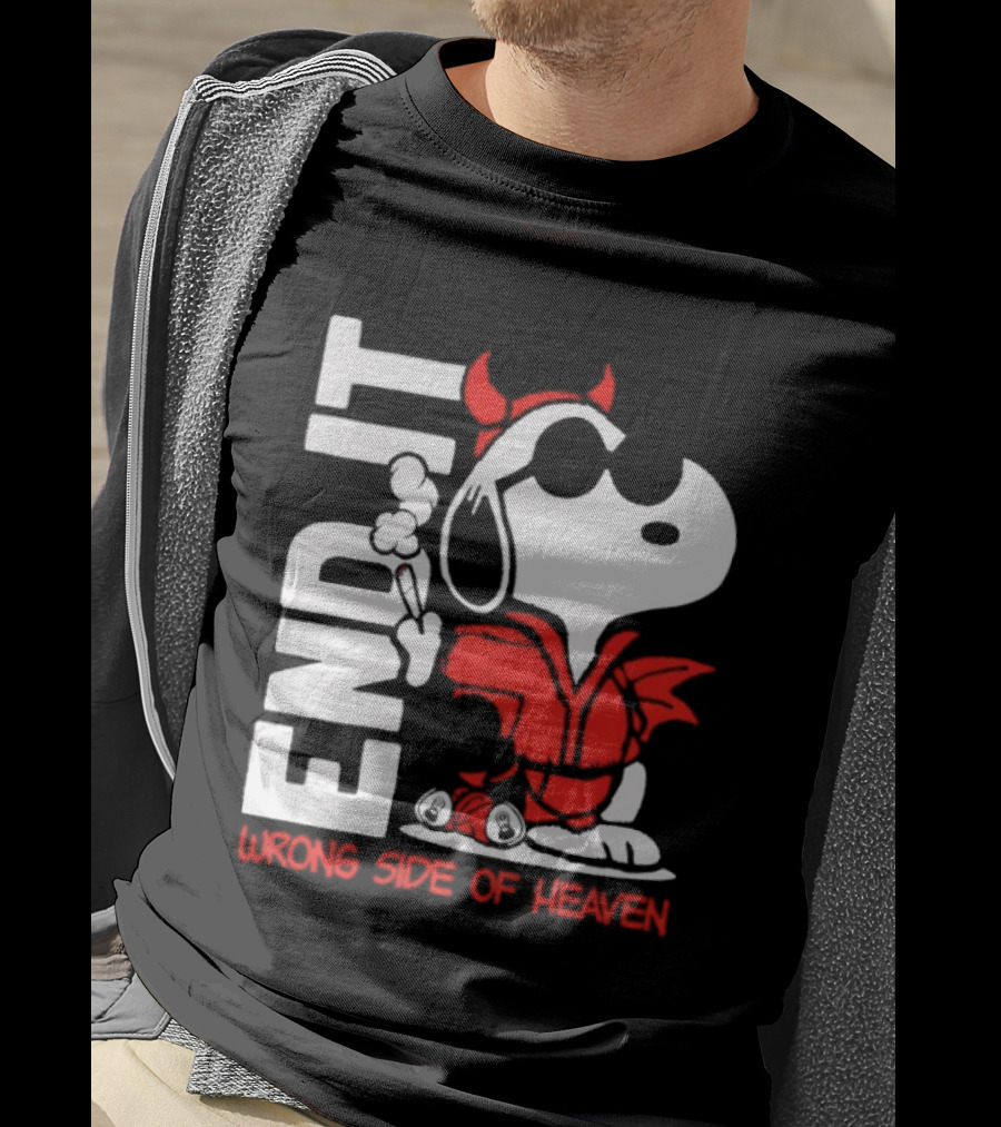 Snoopy End It Wrong Side Of Heaven Red Devil Suit T-Shirt