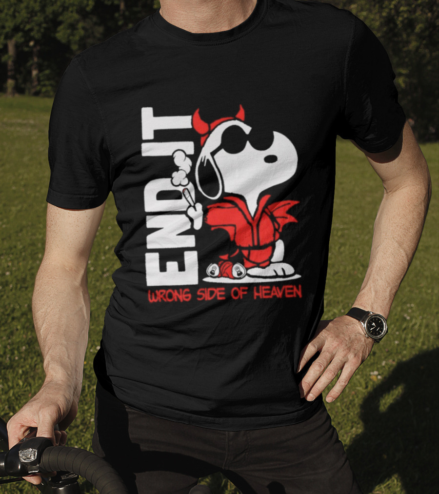 Snoopy End It Wrong Side Of Heaven Red Devil Suit T-Shirt