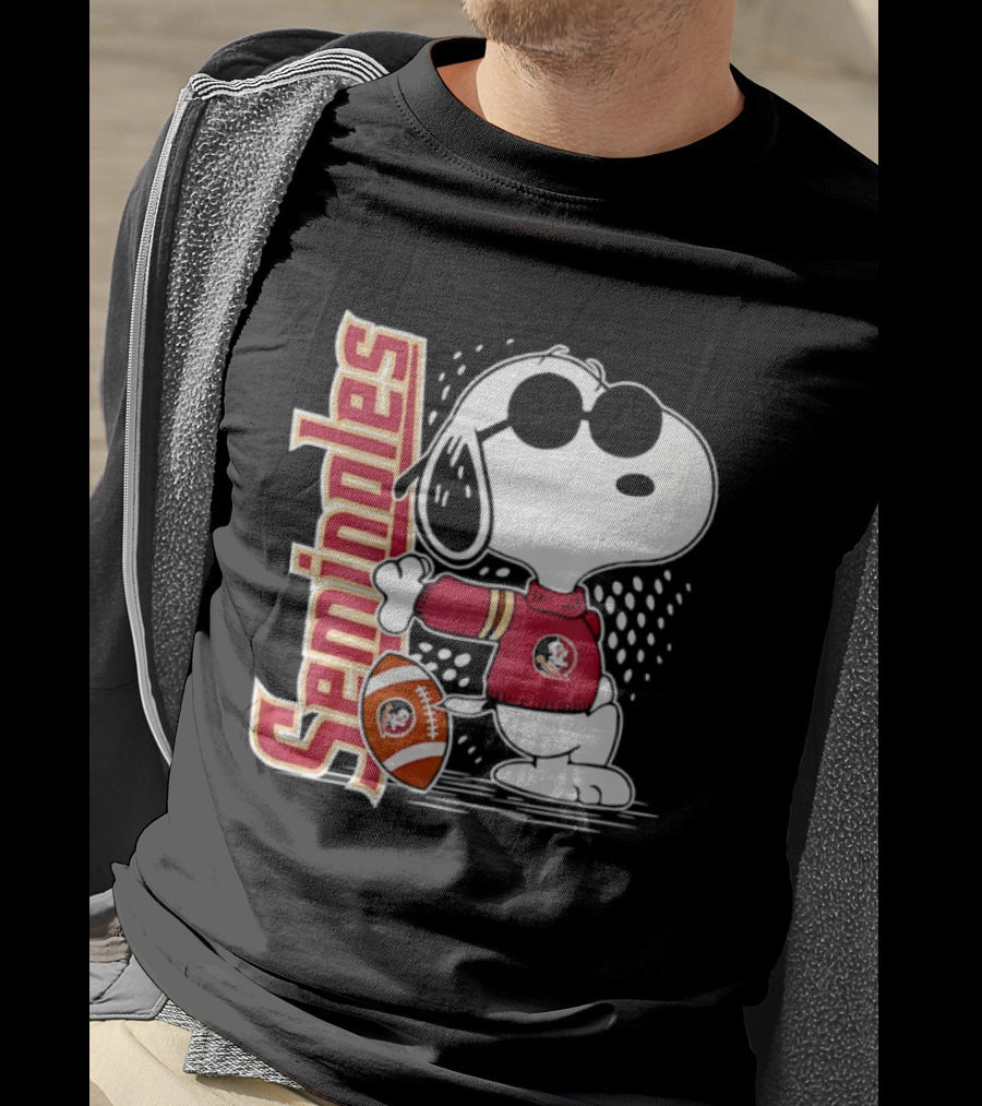 Seminoles Snoopy Joe Cool Football Fan Gear T-Shirt