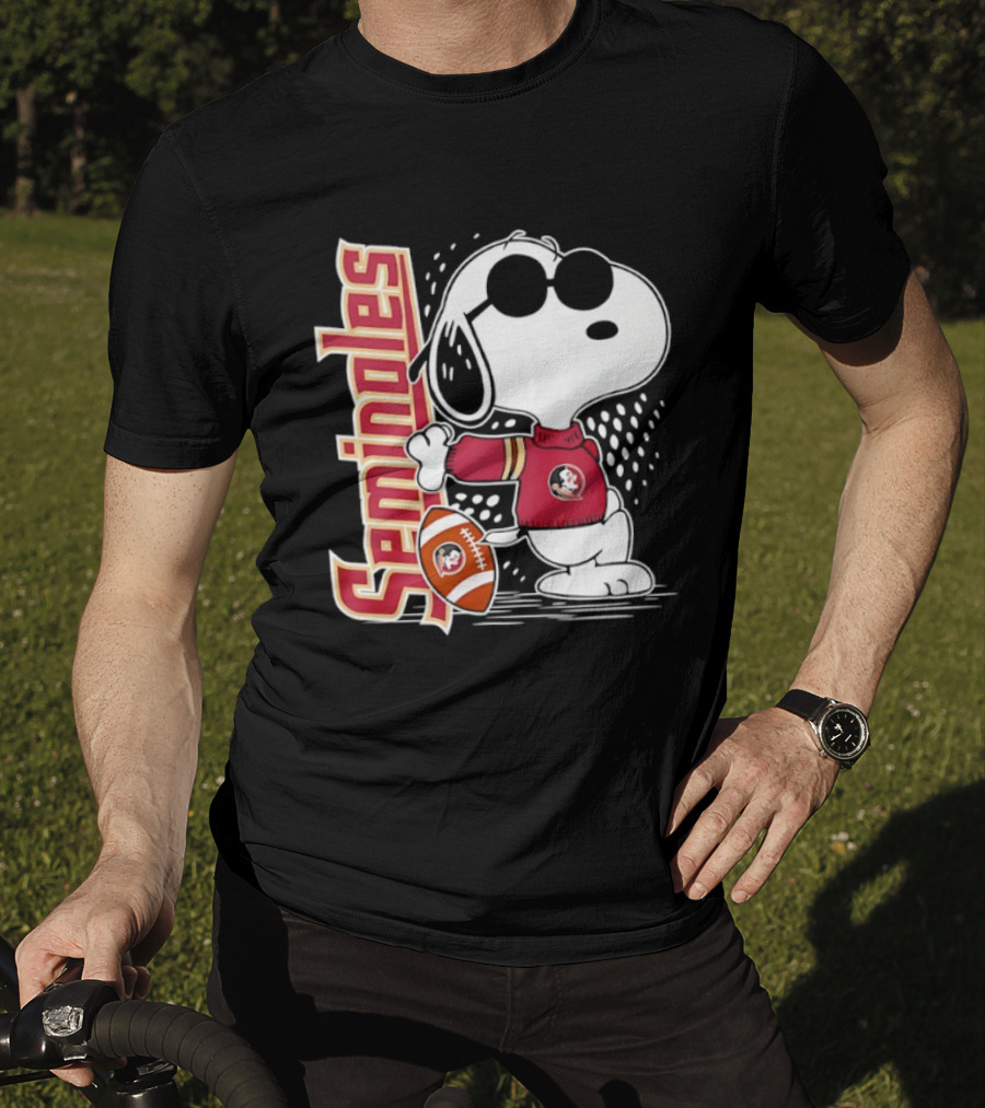 Seminoles Snoopy Joe Cool Football Fan Gear T-Shirt