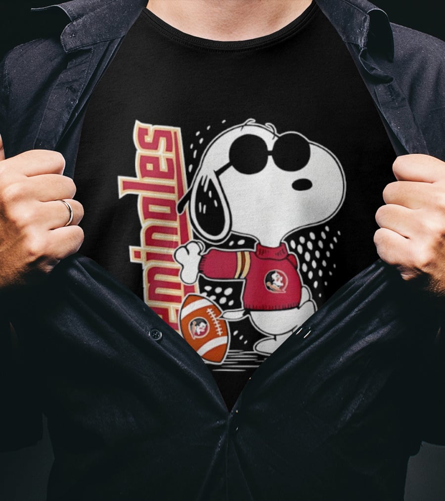 Seminoles Snoopy Joe Cool Football Fan Gear T-Shirt