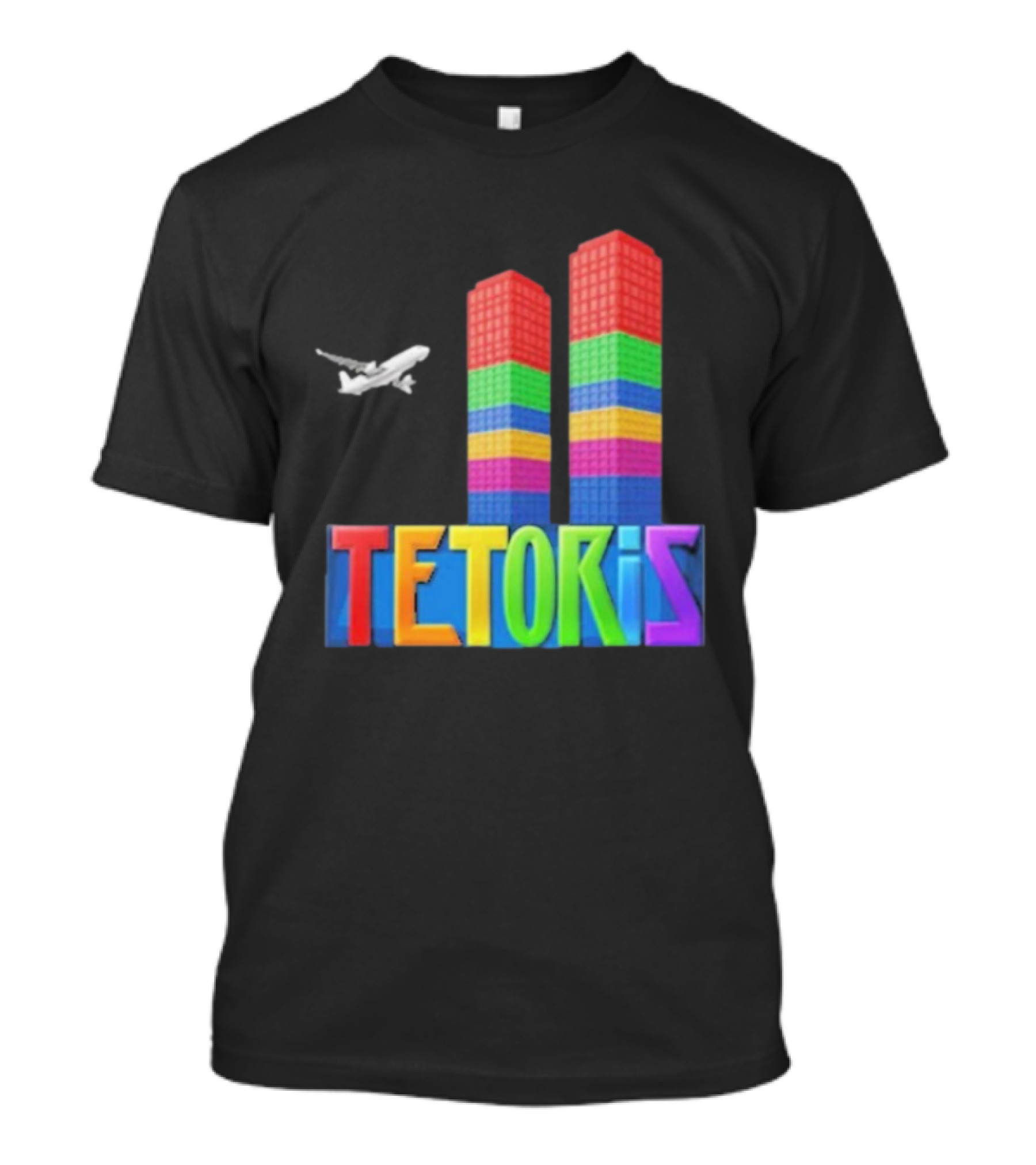 Tetoris Block Towers And Plane T-Shirt