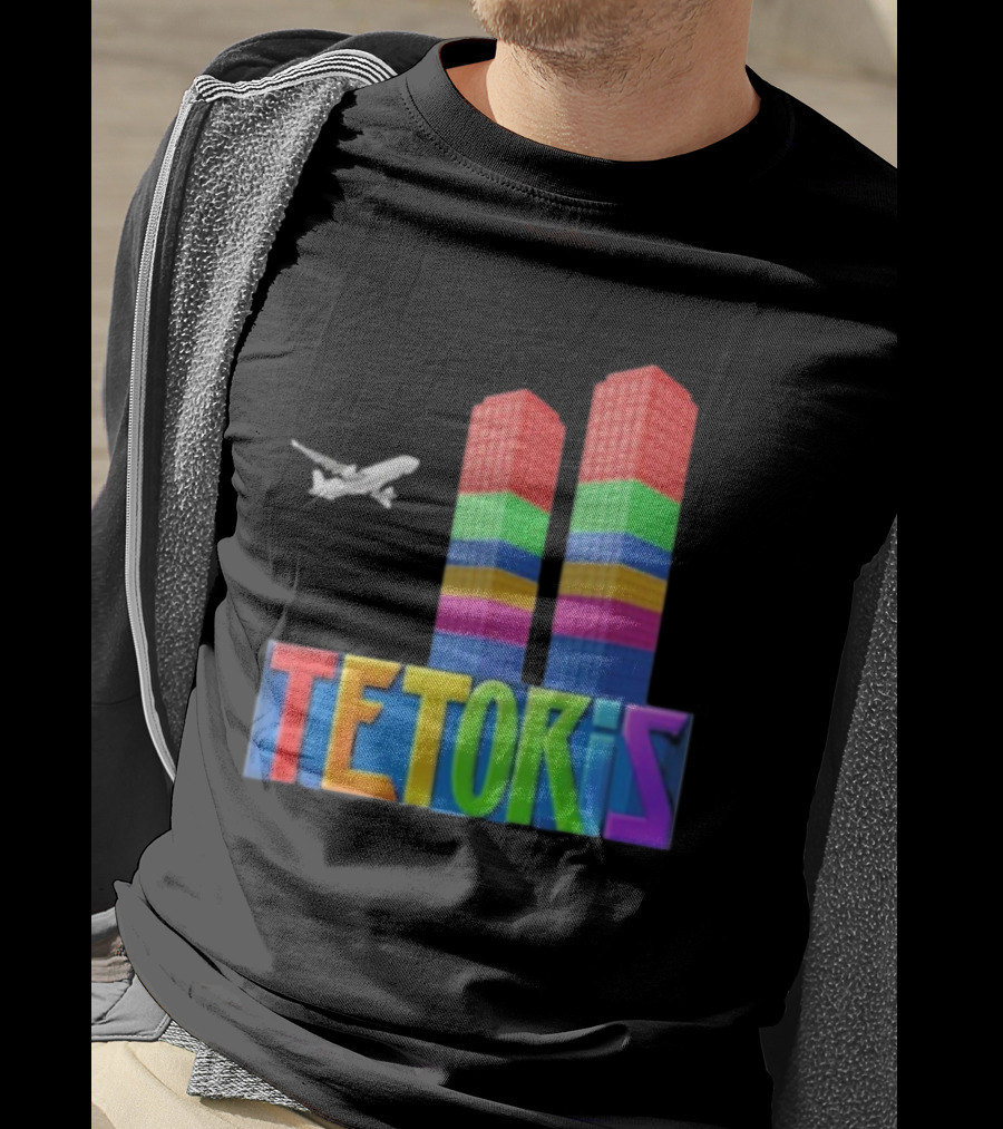 Tetoris Block Towers And Plane T-Shirt