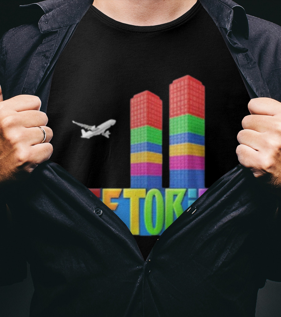 Tetoris Block Towers And Plane T-Shirt