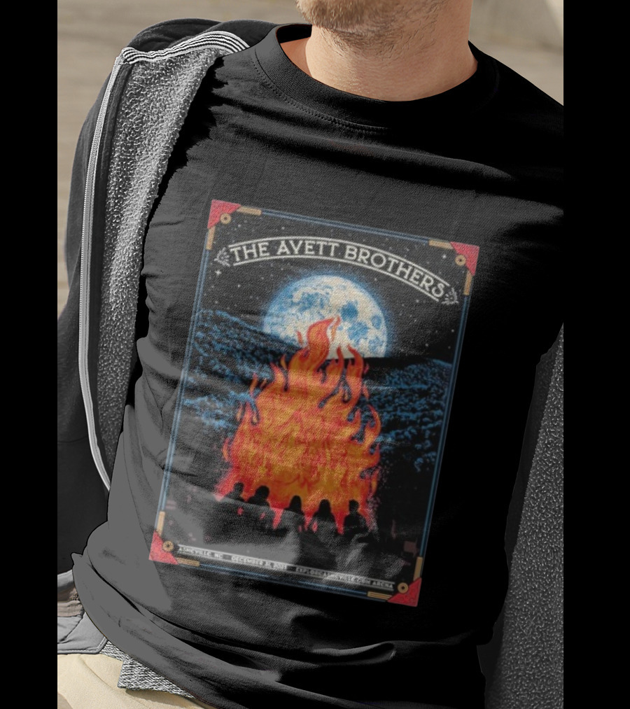 Avett Brothers Asheville NC Arena December 31 2025 Event Moon And Fire T-Shirt