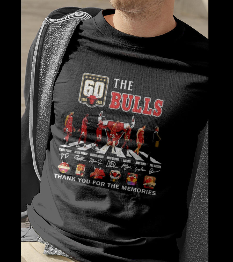 Chicago Bulls 60th Anniversary Legendary Players Staff Thank You For The Memories T-Shirt