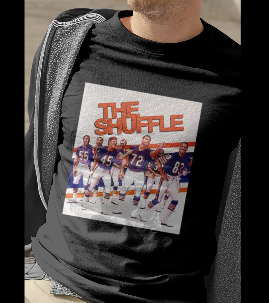 The Shuffle Chicago Bears Football Team Vintage Style Retro Uniforms T-Shirt