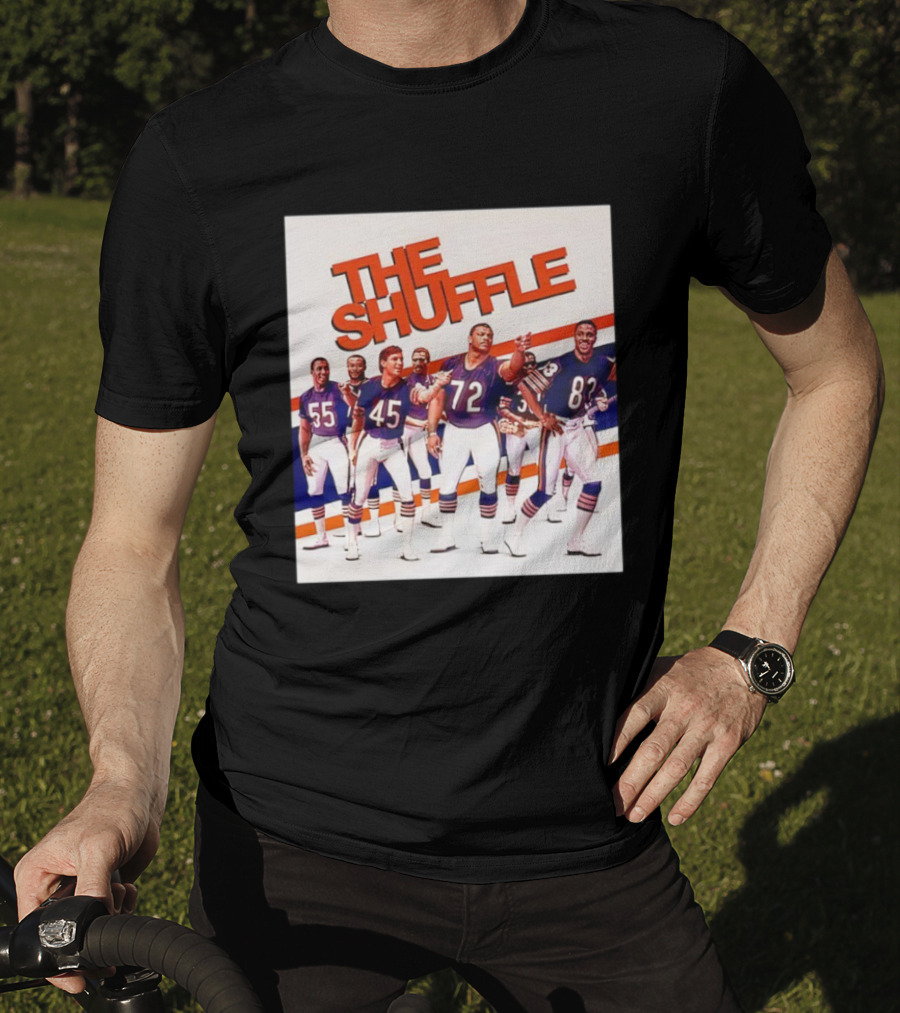 The Shuffle Chicago Bears Football Team Vintage Style Retro Uniforms T-Shirt