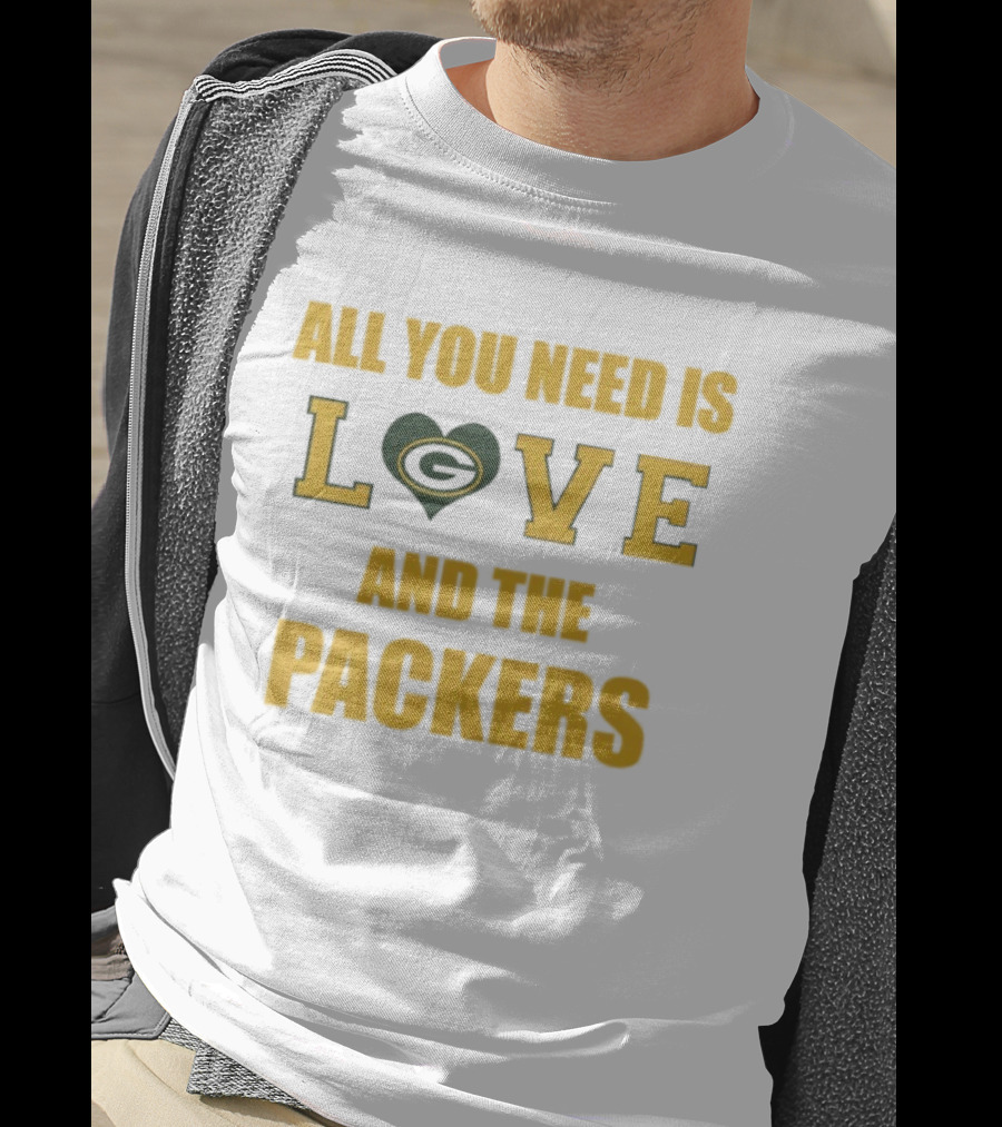 All You Need Is Love Heart Green Bay Packers T-Shirt