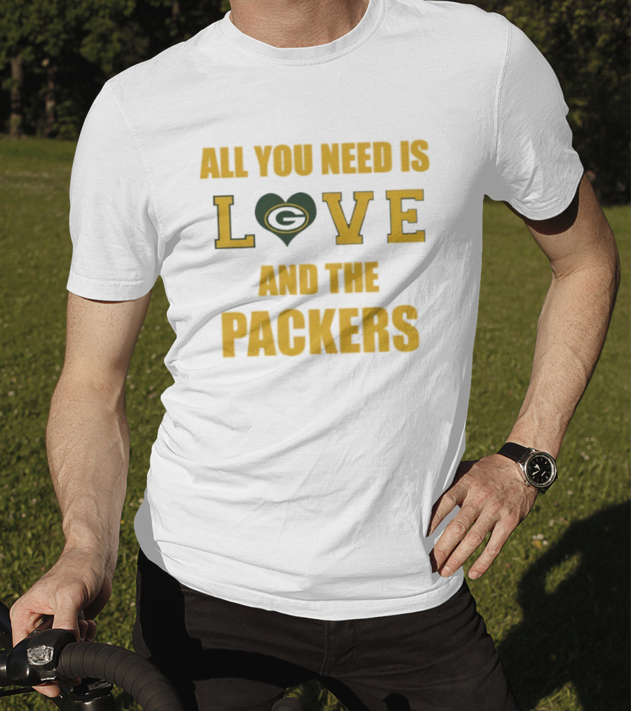 All You Need Is Love Heart Green Bay Packers T-Shirt