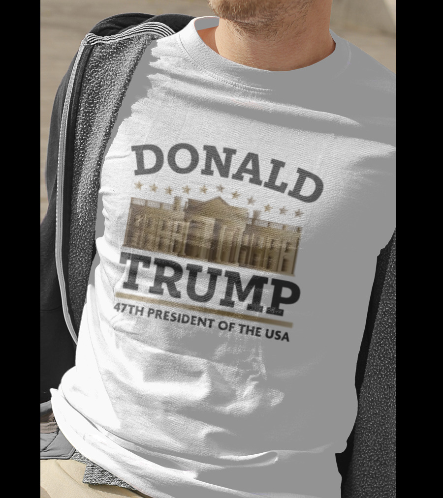 Donald Trump 47th President Of The USA White House Stars T-Shirt