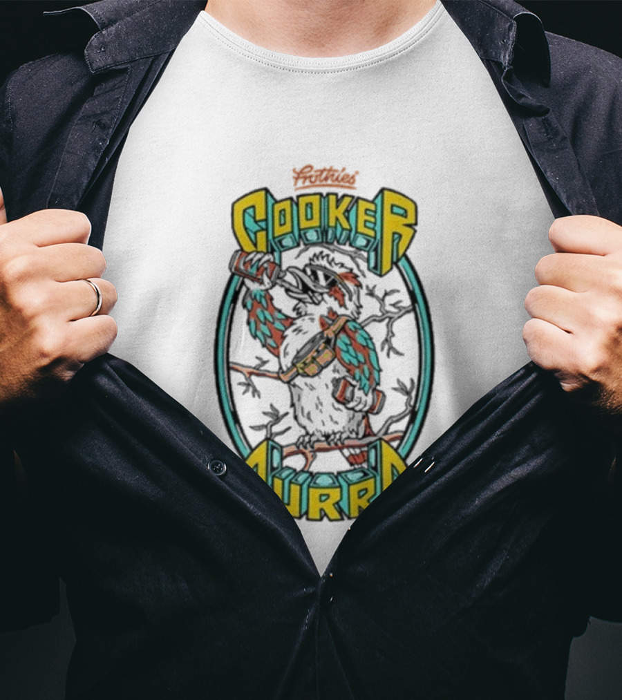 Frothies Kookaburra Beer Parody Cooker Burra T-Shirt