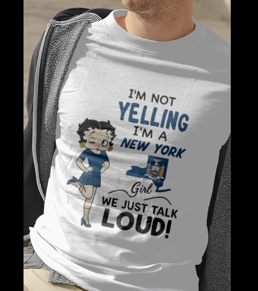 New York Girl Loud Talking Iconic Character I'm Not Yelling T-Shirt