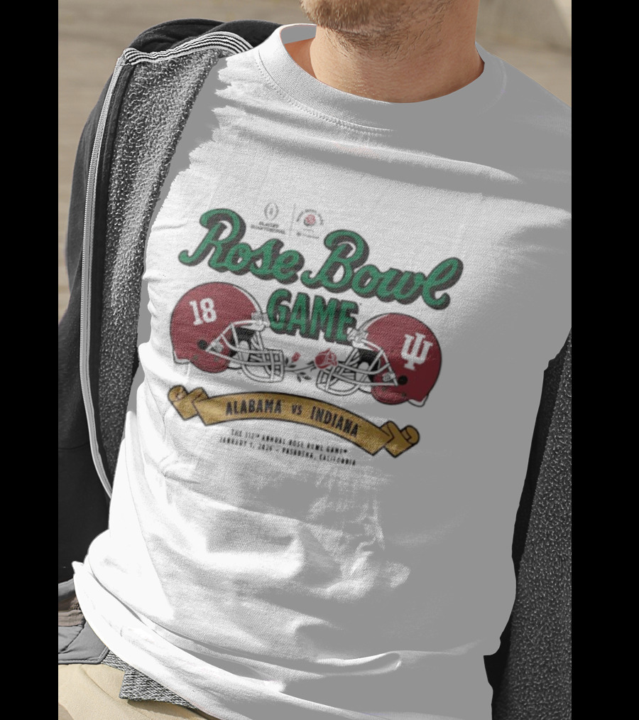 Alabama Vs Indiana 2026 Rose Bowl Game Pasadena California T-Shirt