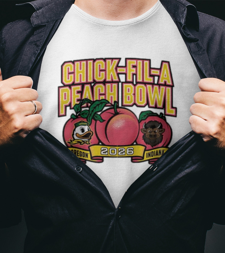 Chick Fil A Peach Bowl 2026 Oregon Vs Indiana T-Shirt