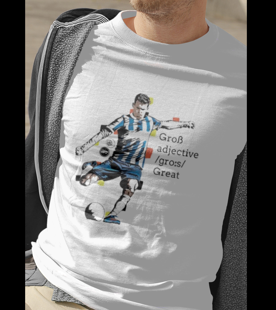 Jason Therios Groß Adjective Gros Great Soccer Player Action T-Shirt